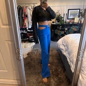 ZARA new cut out wide leg jeans size 2